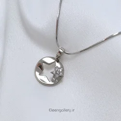 پلاک گردنبند دخترانه سیلور ژوپینگ طرح ستاره