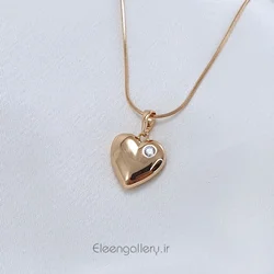 پلاک گردنبند دخترانه مدل قلب نگین دار