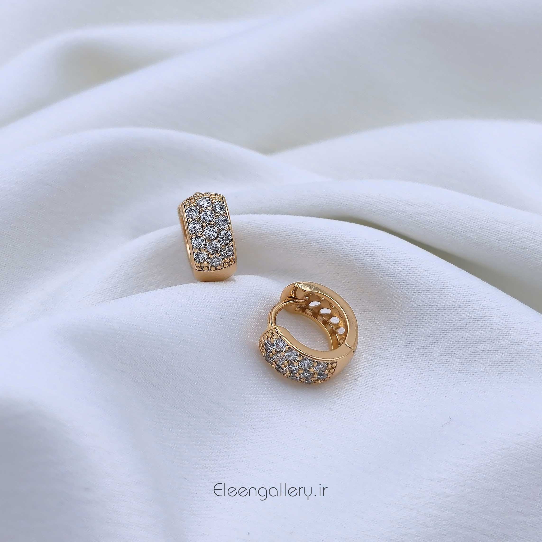 گوشواره دخترانه طرح برلیان ژوپینگ کد-2375