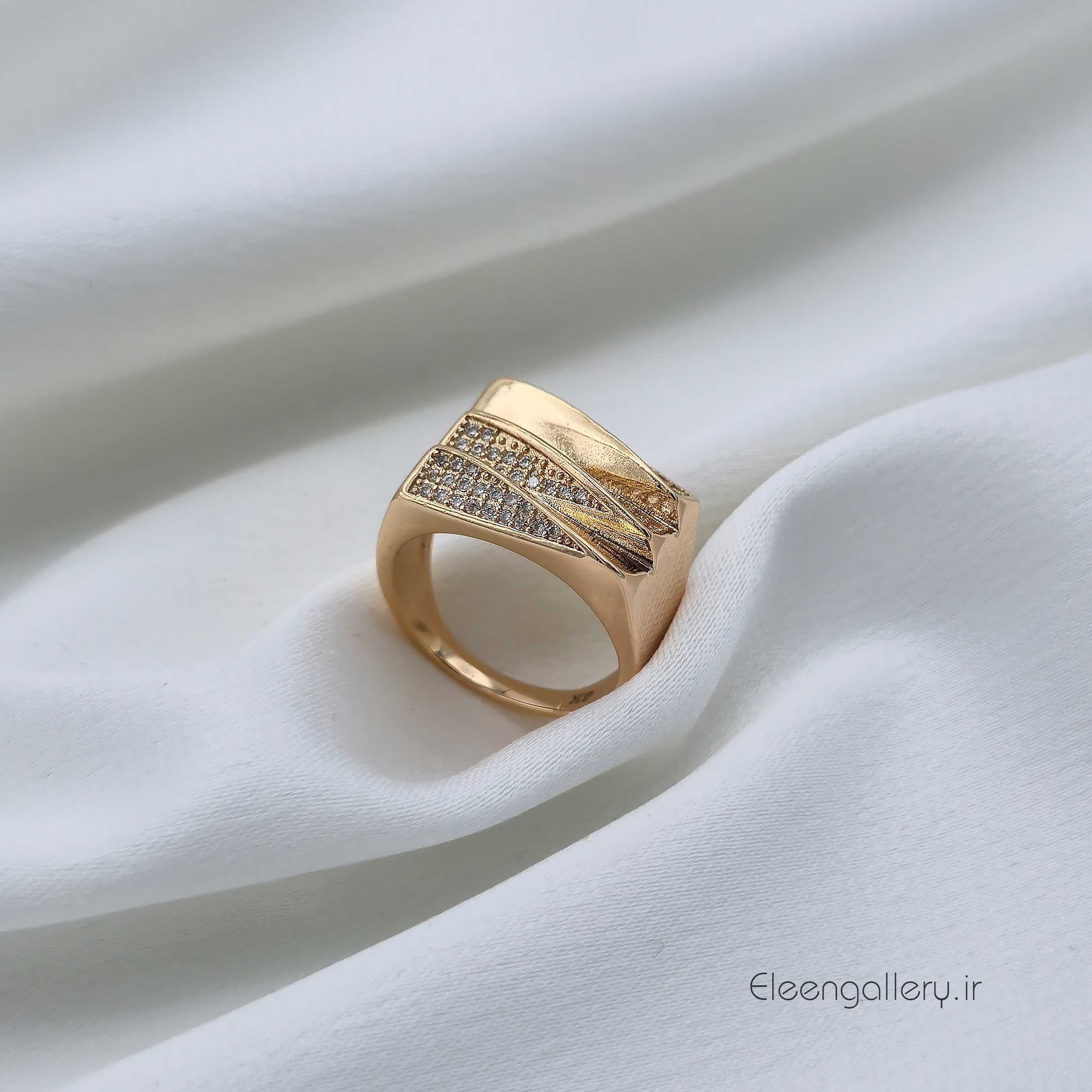 انگشتر مجلسی طرح طلا ژوپینگ کد-2329