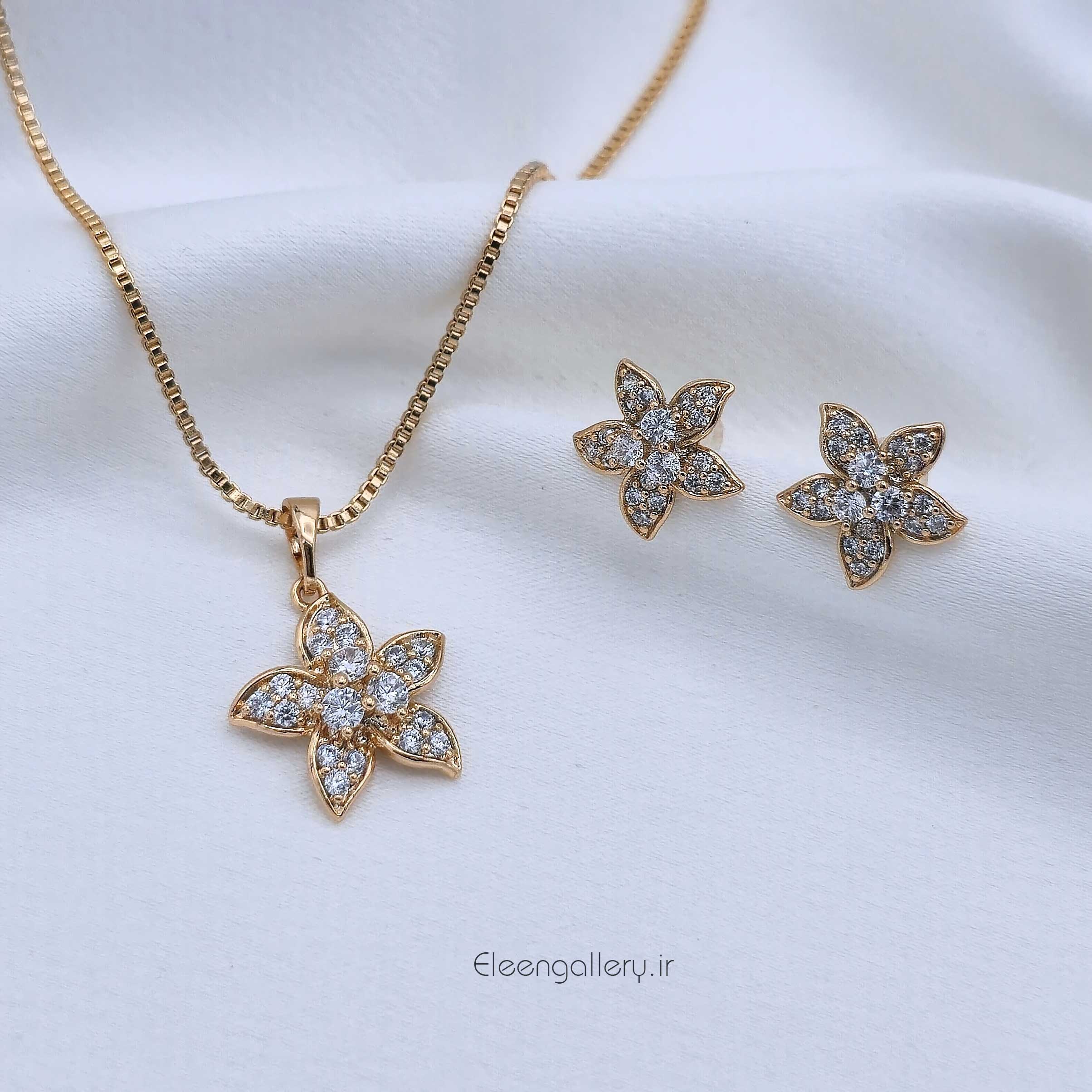 نیم‌ست دخترانه ژوپینگ طرح گل برلیان کد-2286