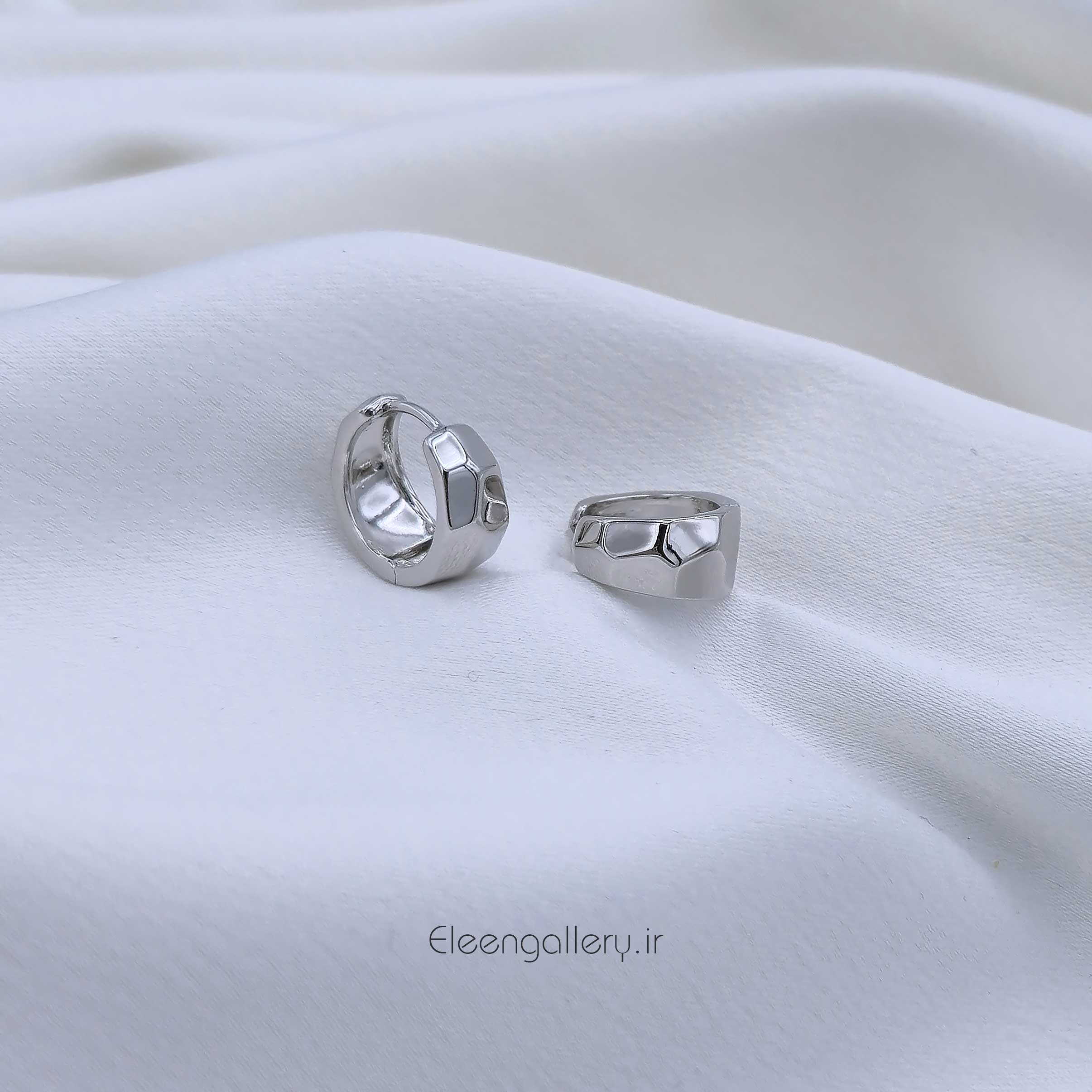 گوشواره چند وجهی سیلور ژوپینگ کد-2389