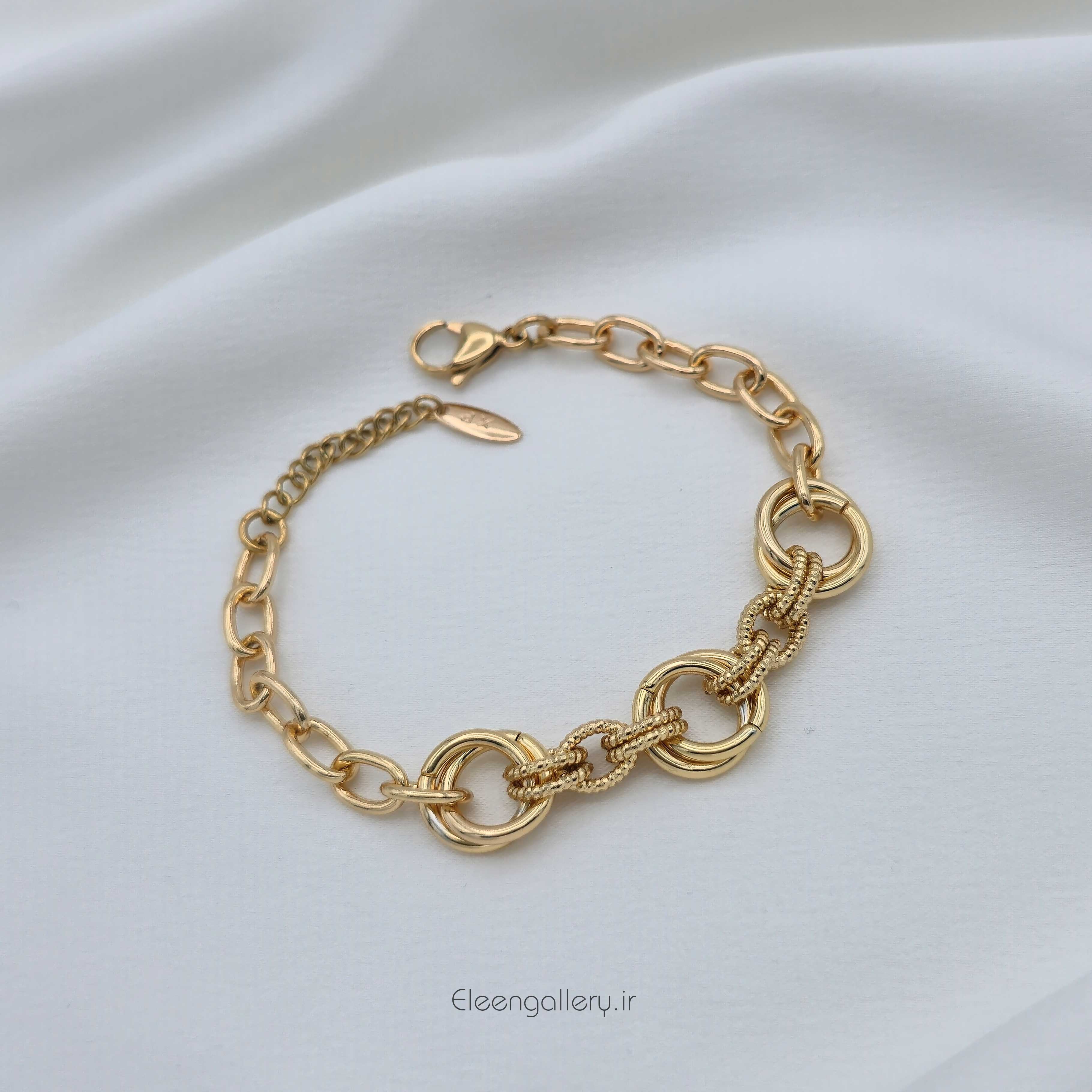 دستبند دخترانه طلایی ژوپینگ کد-2256