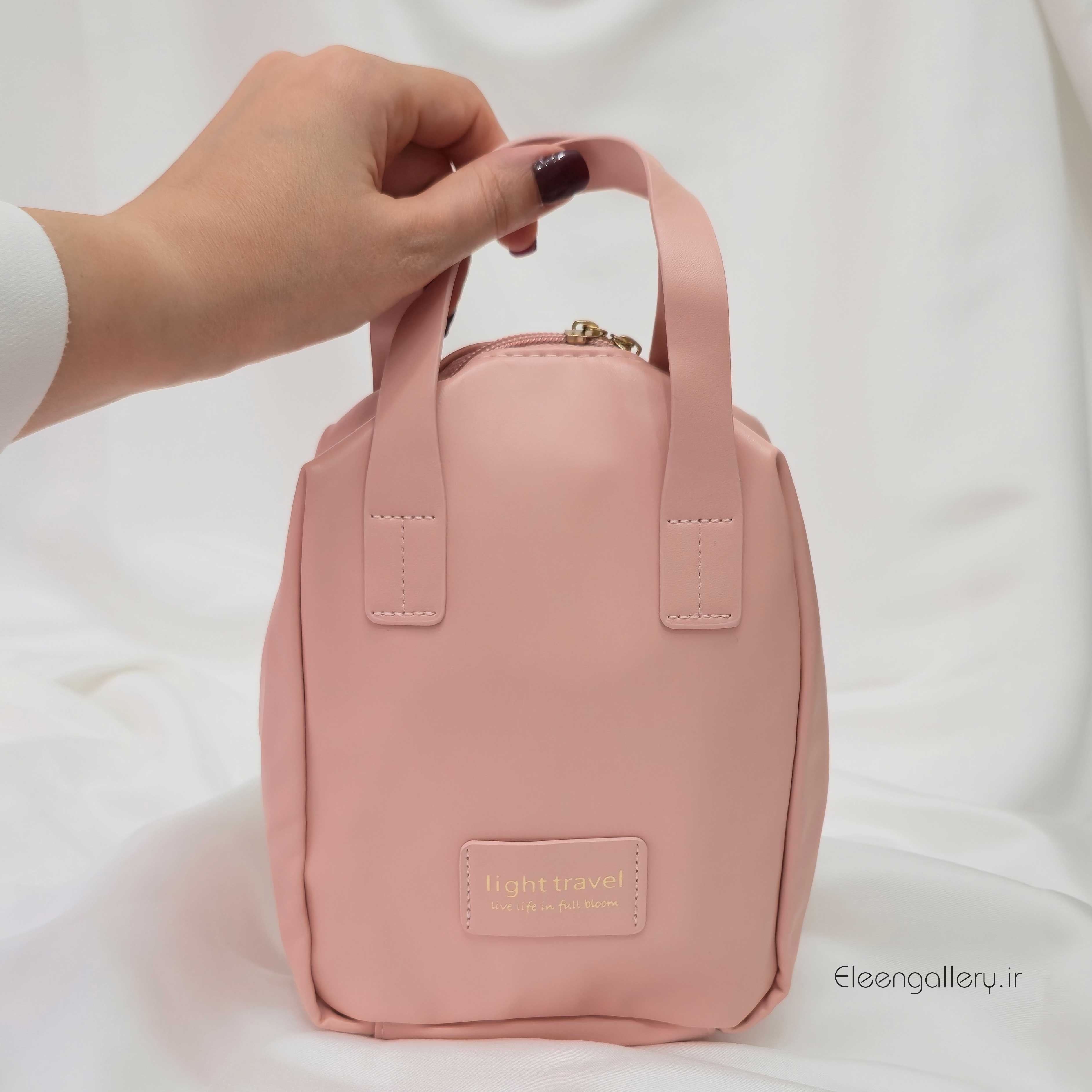 کیف لوازم آرایش چرم مصنوعی گلبهی طرح فانتزی