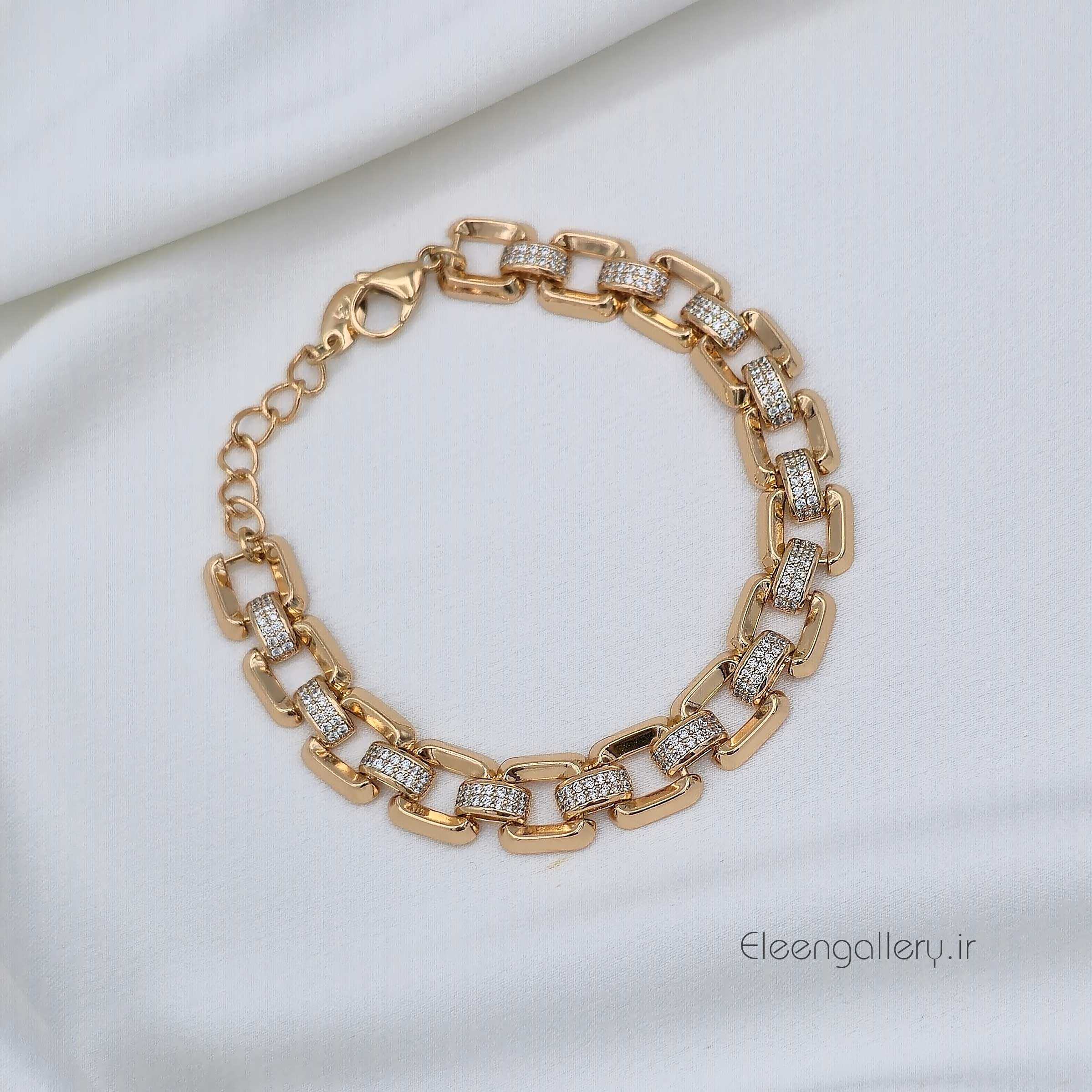 دستبند دخترانه دور نگین ژوپینگ کد-2310