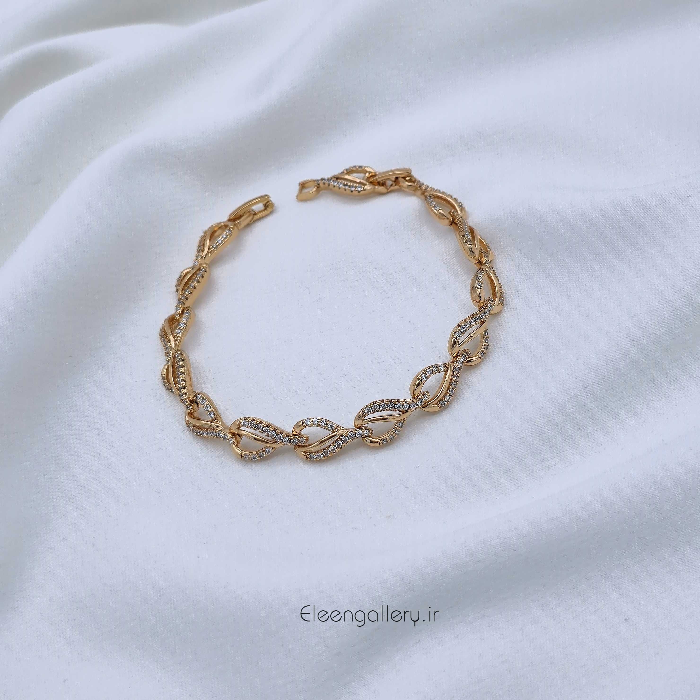دستبند تمام نگین ژوپینگ کد-2302