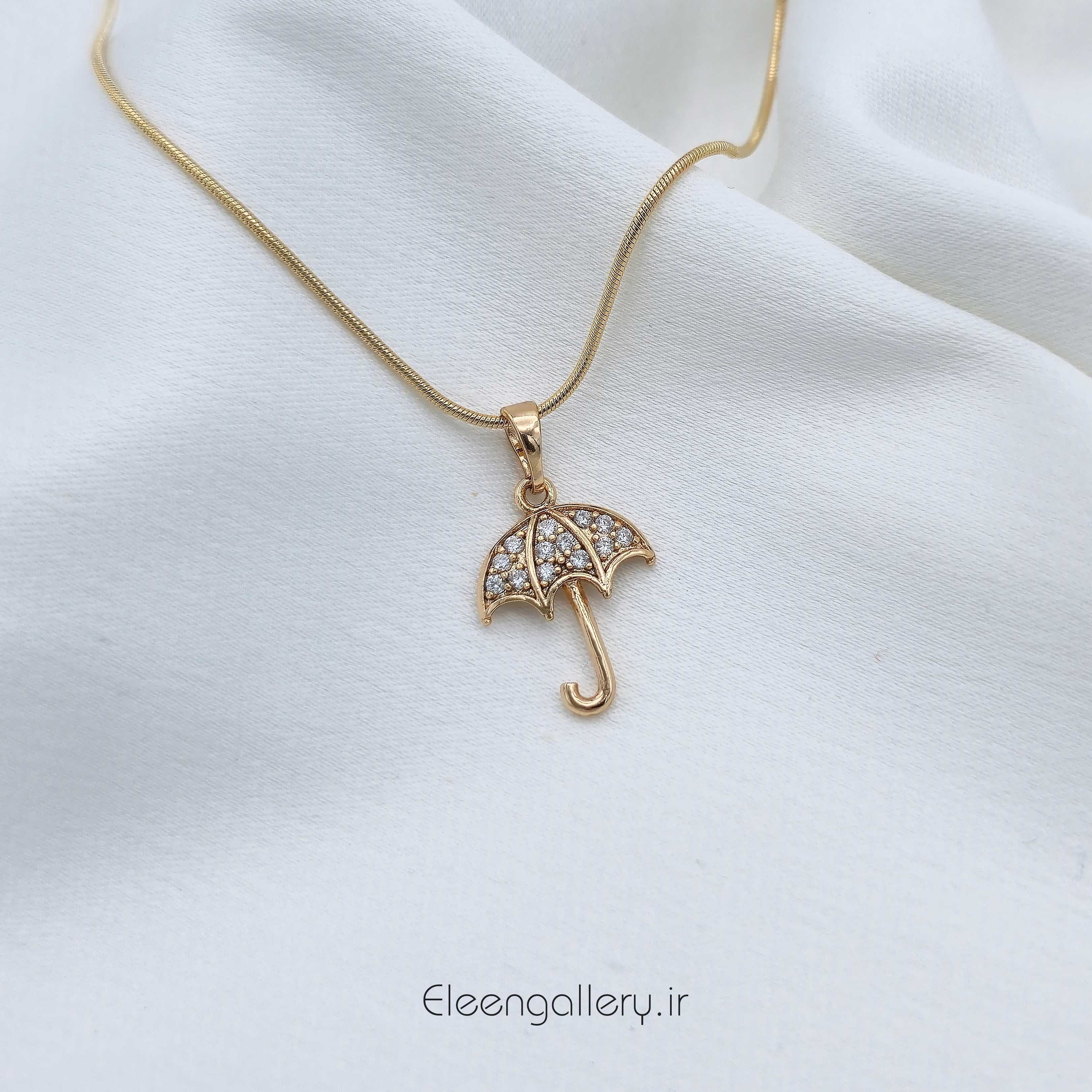 پلاک گردنبند دخترانه ژوپینگ مدل چتر کد-2468