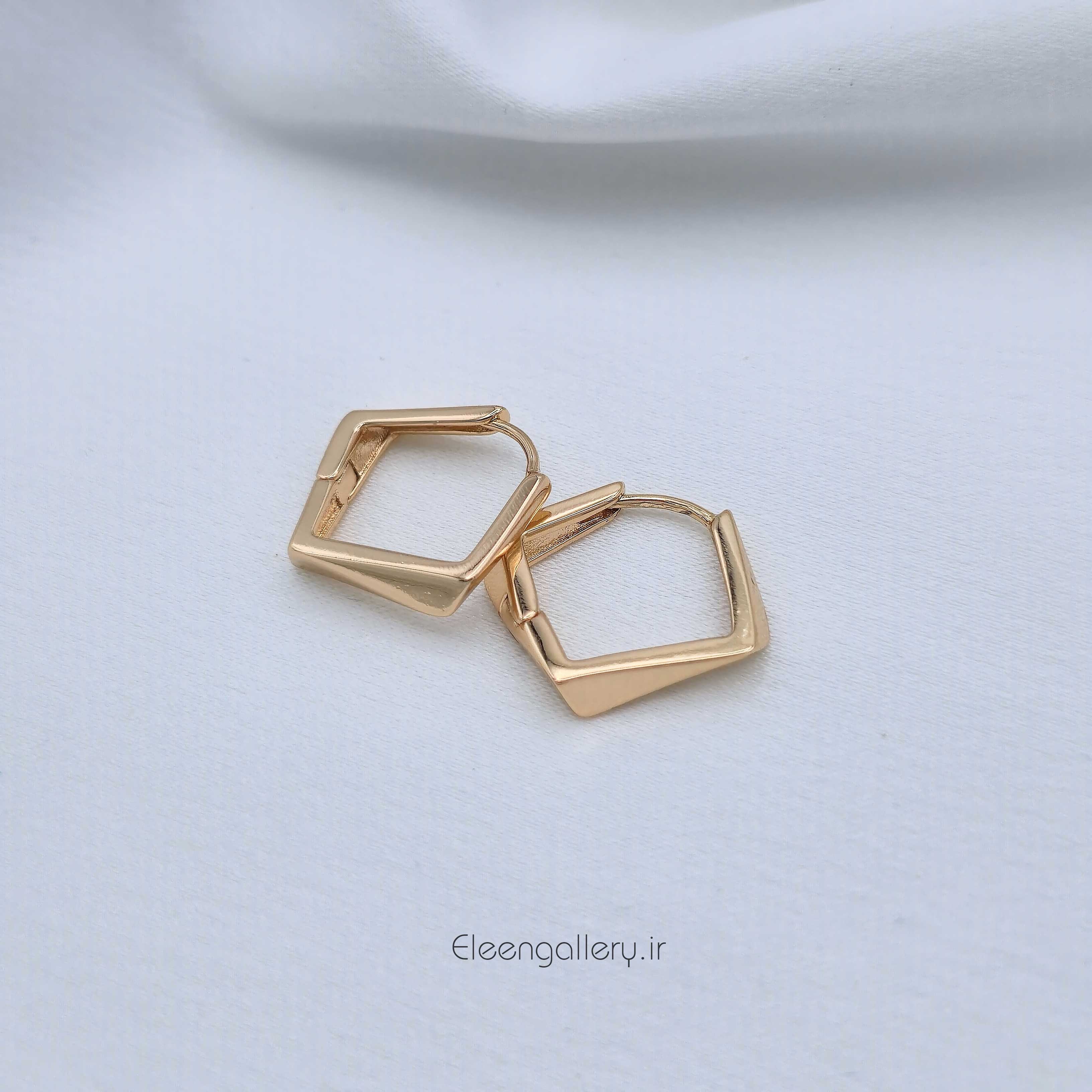 گوشواره حلقه‌ای هندسی ژوپینگ کد-2220