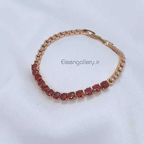 دستبند نگین قرمز دخترانه ژوپینگ E-0143