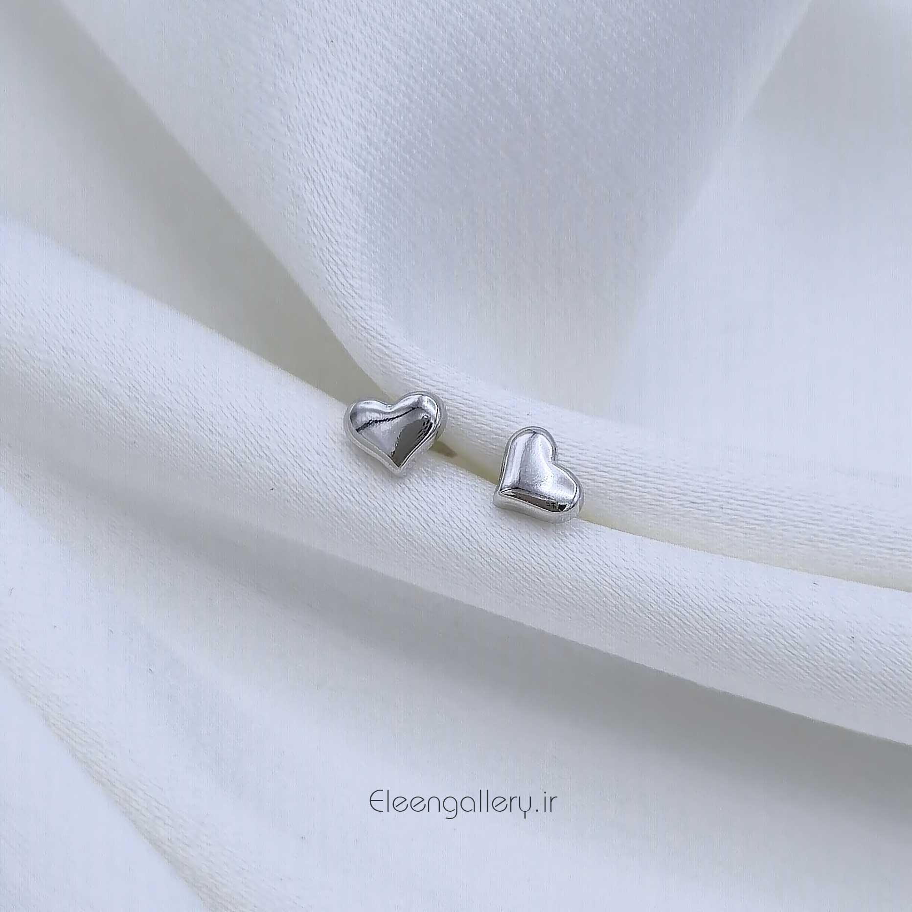 گوشواره میخی قلب سیلور ژوپینگ کد-2350